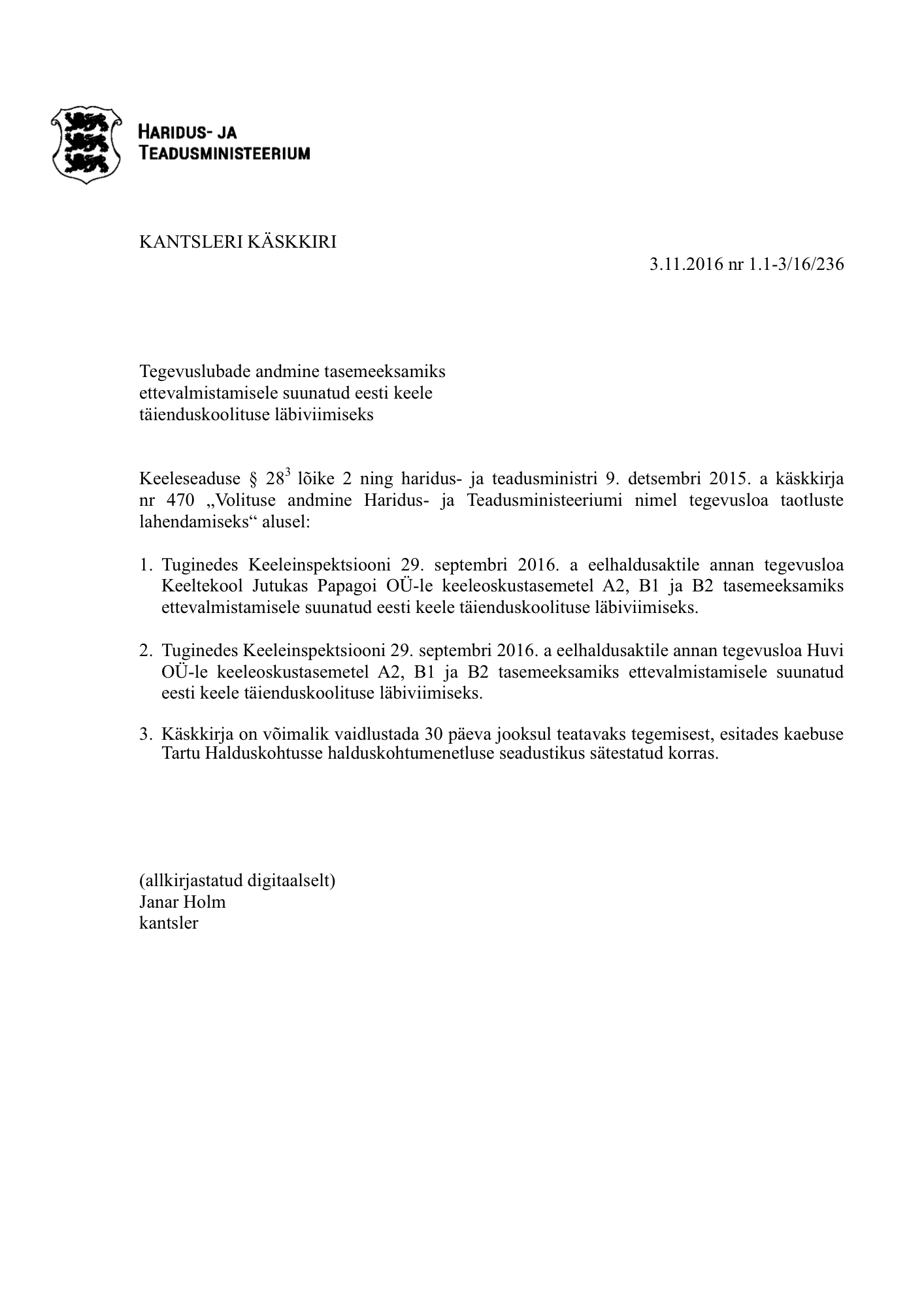 Kantsleri käskkiri